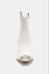 Beast Fashion Faux Leather Block Heel Boots with Side Zippers
